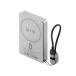 Powerbank sans fil MagSafe Freedom 10000mAh 15W Qi 1 port USB C 20W PD/QC + C&acirc;ble attach&eacute; Argent