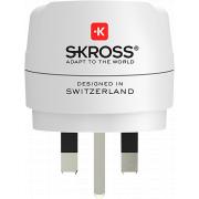 Adaptateur voyage 13A Europe vers UK 2/3 poles Blanc
