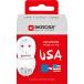 Travel adapter 15A Europe to USA White Skross