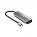Hub HUBEE USB C Multiports 4 en 1 HDMI™ 4K + 2 USB A 3.0 + 1 USB C 3.0 PD 100W Gris