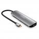 Hub HUBEE USB C Multiports 6 en 1 HDMI™ 4K + 2 USB A 3.0 + 1 USB C 3.0 + 2 Lecteurs de carte SD / MSD PD 100W Gris