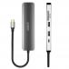Hub HUBEE USB C Multiports 6 en 1 HDMI™ 4K + 2 USB A 3.0 + 1 USB C 3.0 + 2 Lecteurs de carte SD / MSD PD 100W Gris