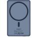 Powerbank sans fil MagSafe Slim Magnee 5000mAh 1 port USB C 15W Qi2 Stand retractable Bleu