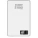 Powerbank sans fil MagSafe Slim Magnee 5000mAh 1 port USB C 15W Qi2 Stand retractable Blanc