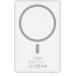 Powerbank sans fil MagSafe Slim Magnee 5000mAh 1 port USB C 15W Qi2 Stand retractable Blanc