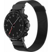 Bracelet Universel Milanais Acier 22mm 140 &agrave; 220 mm Noir