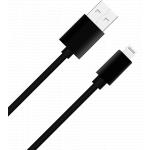 Câble USB A/Lightning 1m 2.4A Noir WOW