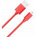 USB A to Lightning Cable 1m 2.4A Red WOW