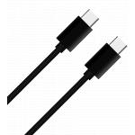 Câble USB C/USB C 1m 3A Noir WOW