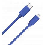Câble USB C/Lightning 1m 3A Bleu WOW