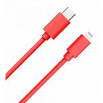 Câble USB C/Lightning 1m 3A Rouge WOW
