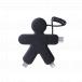 C&acirc;ble Buddy USB A / USB C & Lightning 2.4A 15cm Format Porte-cl&eacute;s FastCharge 12W Noir