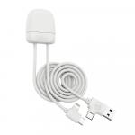 Câble 4 en 1 Ice-C Ecoresponsable USB A+C / USB C + Lightning 1m Blanc Xoopar
