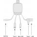 Powerbank 3000 mAh + C&acirc;ble Multi GAMMA2 Plastique recycl&eacute; Blanc Xoopar