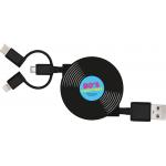 Câble 3 en 1 Suzy USB A/micro USB & USB C & Lightning 1m Vinyl Yello Koko