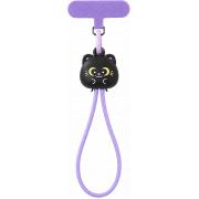 C&acirc;ble Andy Strap USB C / USB C 3A 30cm Format dragonne PD 60W Chat Violet